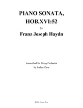 Piano Sonata in E-Flat Major, Hob.XVI:52 Orchestra sheet music cover